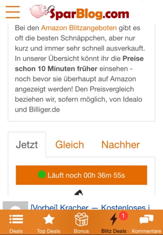 SparBlog.com Schnäppchen App screenshot 4