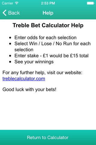 Treble Bet Calculator screenshot 3