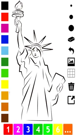 Game screenshot A Coloring Book for Children: Learn to color icons of the United States of America apk