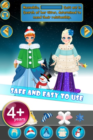 My Own Virtual World Snow Land Princess Dress Up Story Book - Free App screenshot 4