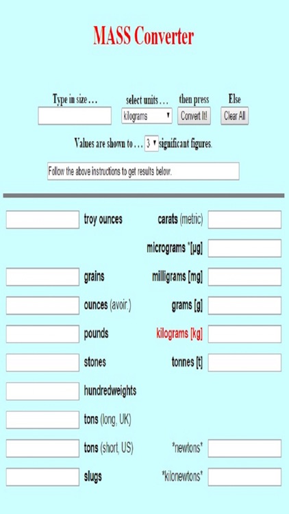 Mass Converter