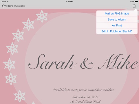 Ever After - Wedding Invitation Templates for Publisher Star HD screenshot 3