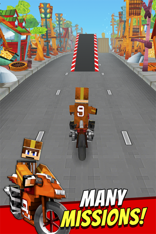 Super Bike Runner - Free 3D Blocky Motorcycle Racing Games screenshot 4