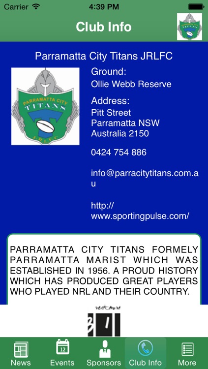 Parramatta City Titans Junior Rugby League Football Club