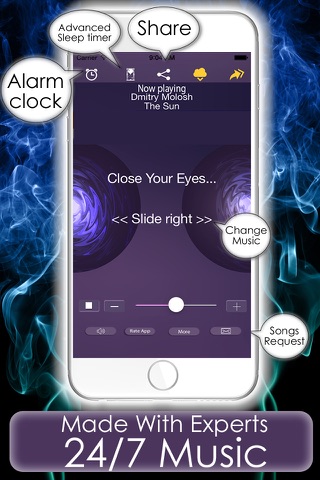 Music for deep sleep and sleep cycle alarm clock New Age radio screenshot 2