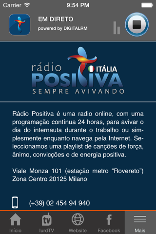 Rádio Positiva Itália screenshot 2