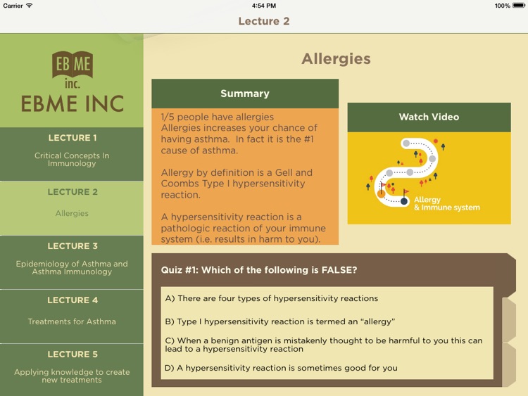 Allergic Asthma by Evidence Based Medical Educator Inc.