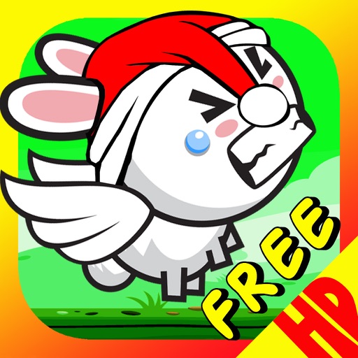 A Super Pet Bunny Rabbit In An Epic Air Battle Christmas Edition -HD Free icon