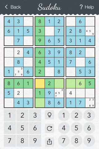 Sudoku 2 - japanese logic puzzle game with board of number squares screenshot 3