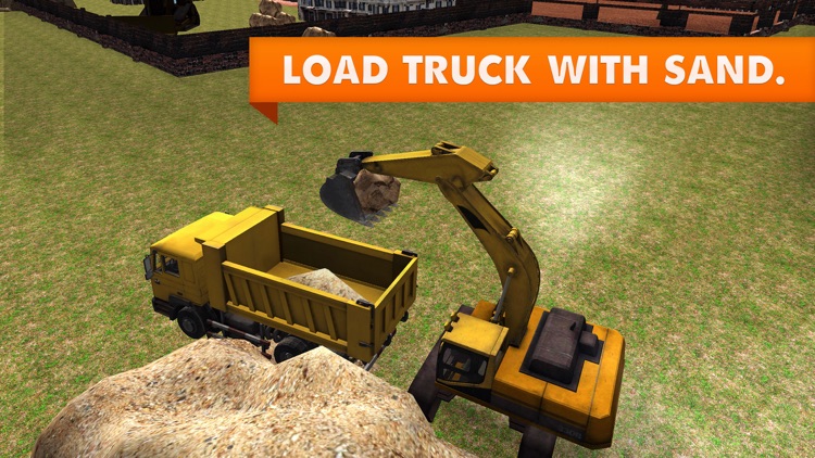 Sand Excavator Truck Simulator – real 3D construction crane game screenshot-4