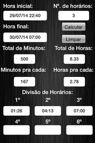 ÷ Horário screenshot 4