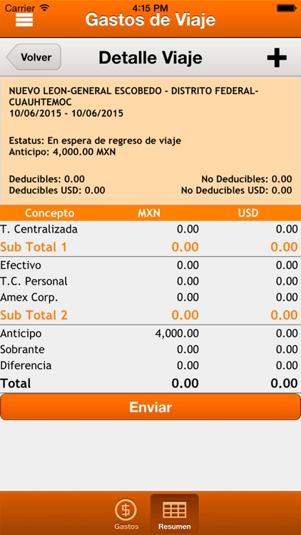 Gastos de viaje CSC screenshot-3