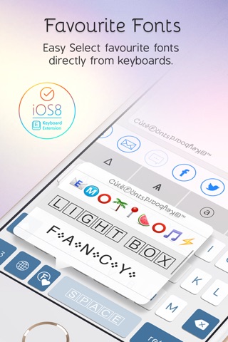 Cute Fonts Keyboard Extension FREE - Type with Cutie Fonts and Choose Beautiful Word from Suggestion Bar screenshot 3