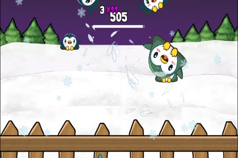 Penguin Bird Shooter Club FREE - Fling snowballs to shoot down penguins game screenshot 2
