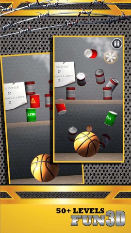 Shoot Hoops Basketball Toss Game 3D - Real Knockdown Cans Flick Gameのおすすめ画像4