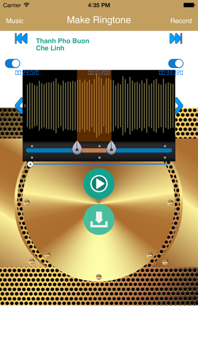Golden Ringle - Ringtone Maker for iOS 8 Screenshot 1