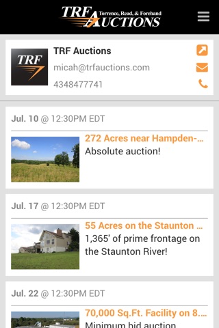 TRF Auctions screenshot 2