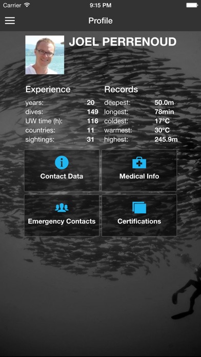 【图】Diviac – Scuba diving logbook(截图2) 【图】Diviac – Scuba diving logbook(截图2)