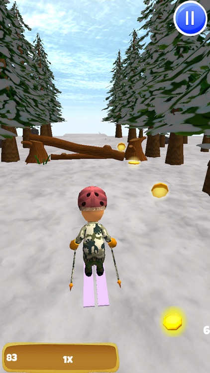 A Downhill Snow Skier: 3D Mountain Skiing Game - Pro Edition