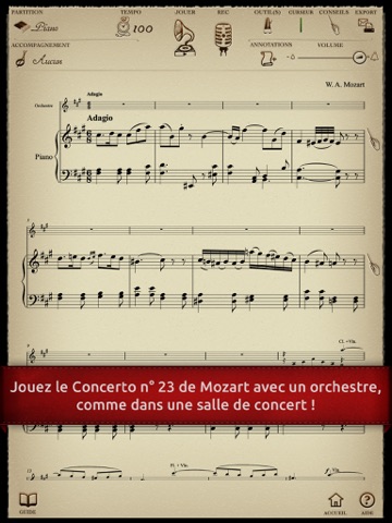 Play Mozart – Concerto pour piano n° 23 (partition interactive pour piano) screenshot 2