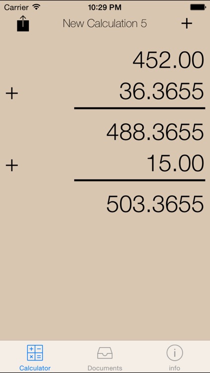 CalcMachine - calculator with running total