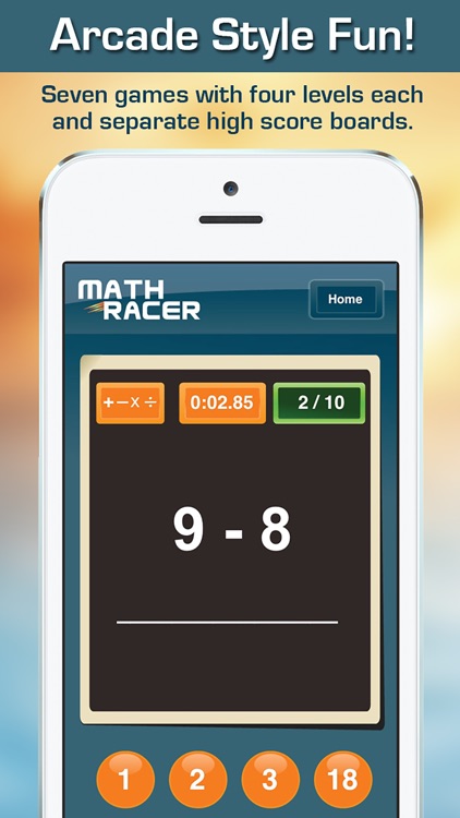 Math Racer 3.0 - Addition, Subtraction, Multiplication and Division Tables Speed Game