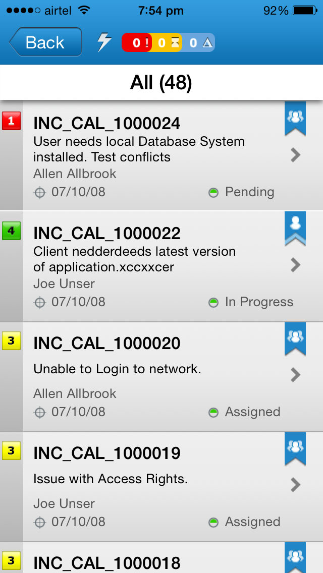 How to cancel & delete BMC Mobility ITSM Incidents from iphone & ipad 4
