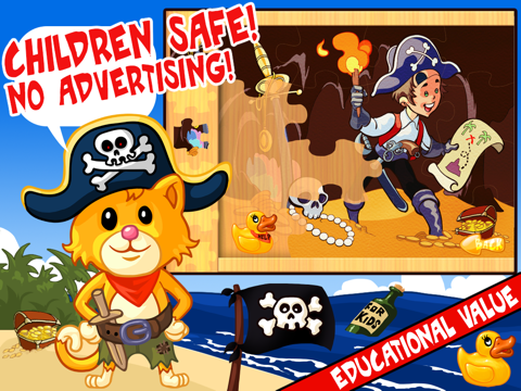 Pirates Puzzle and Coloring Book - For Children screenshot 3