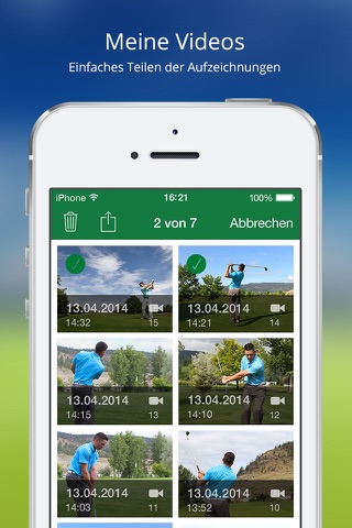 Golf Coach - Automatische Aufnahme, Annotierung und Analyse deiner Golf Abschläge screenshot 4