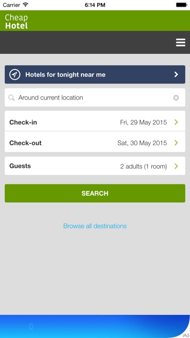 download Cheap Hotel for Tonight Near You - Only the most economical hotels at lower price apps 1