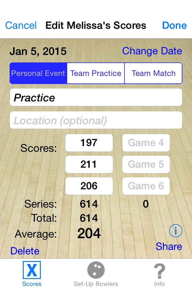 Bowling Score Averages screenshot 2