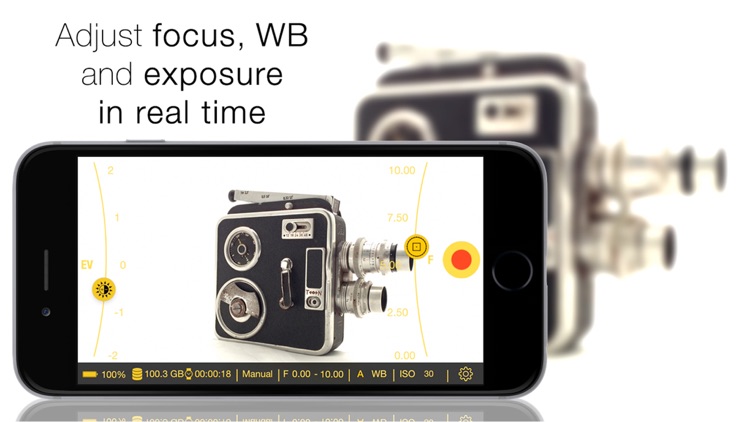 iPhocus - Manual camcorder - Focus, Exposure, ISO and White Balance controls for your videos like in a DSLR screenshot-0