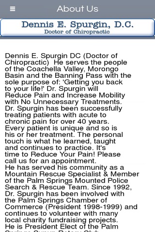 Dennis E. Spurgin DC - Palm Springs screenshot 2