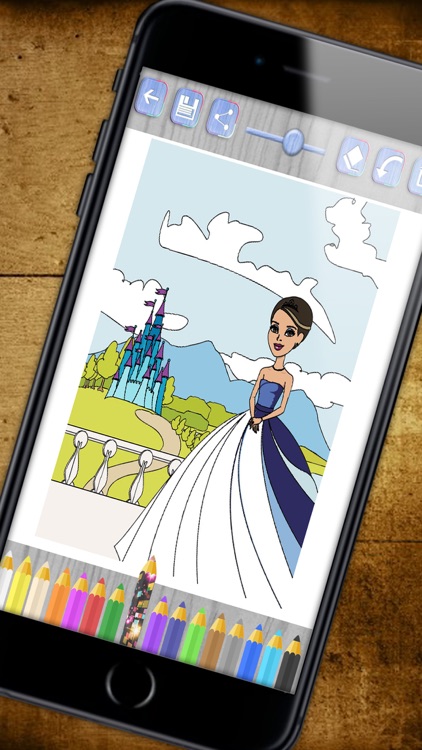 Paint princesses magic - Princess coloring pages- Premium