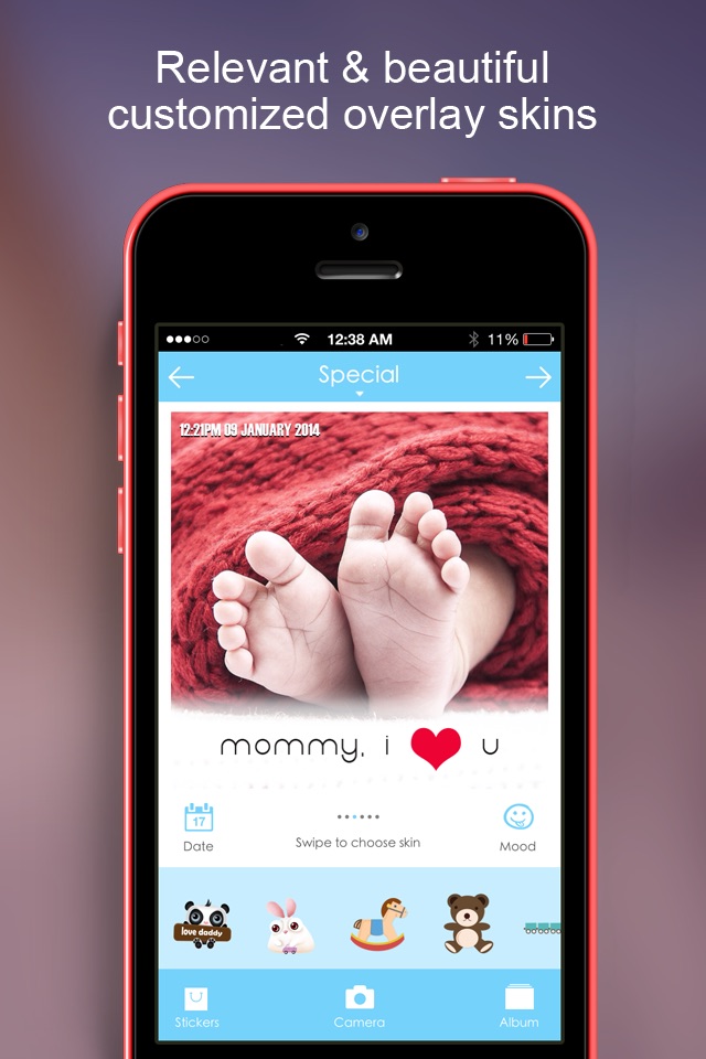 InstaB For Baby - Beautiful way to share baby’s milestones, growth and advice screenshot 2