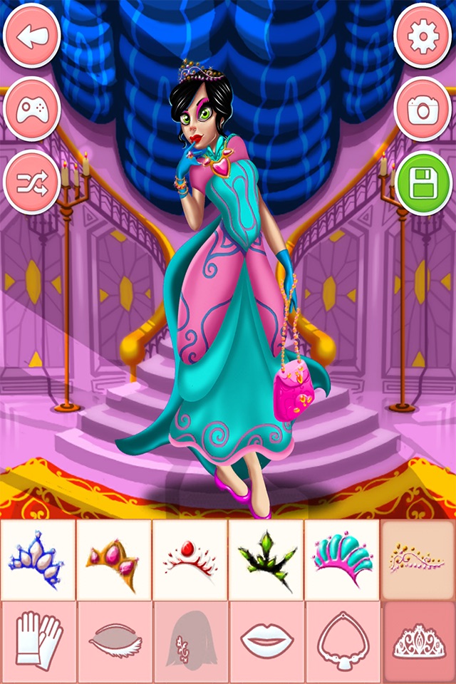 Princess dress-up games - girls make up salon screenshot 4