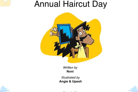 Annual Hair Cut Day (Hindi) -An Interactive eBook in Hindi for children puzzles,learning games, poems, rhymes and other stories screenshot 2