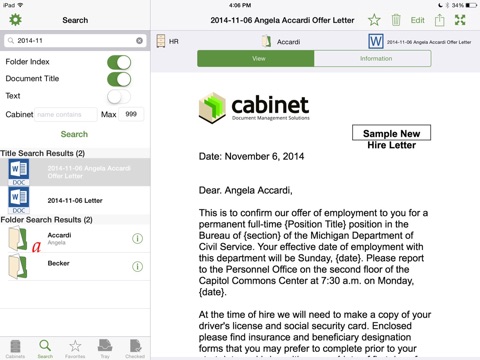 Cabinet Mobile screenshot 3