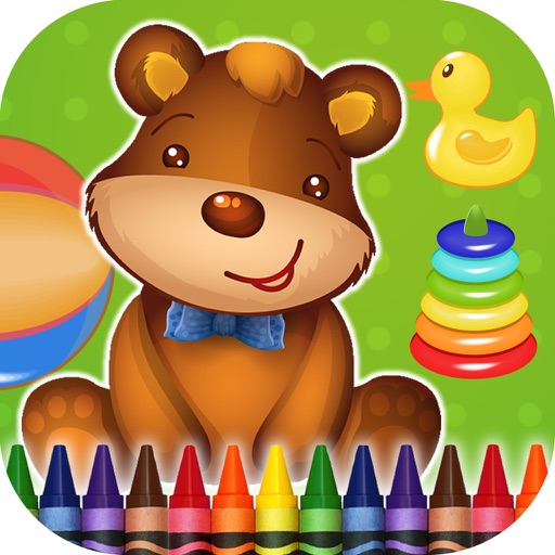 Coloring Book Teddy Bear Icon