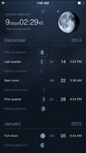 Moon Phases Deluxe - Full and New Moon Calendar(圖1)-速報App