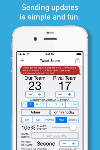 Tweet Score - Scorekeeper Scoreboard for Football Basketball Soccer Hockey screenshot 3