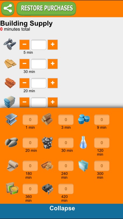 Calculator for "SimCity BuildIt"