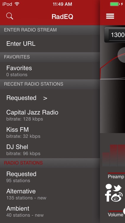 RadEQ - Equalizer for Streaming online Radio