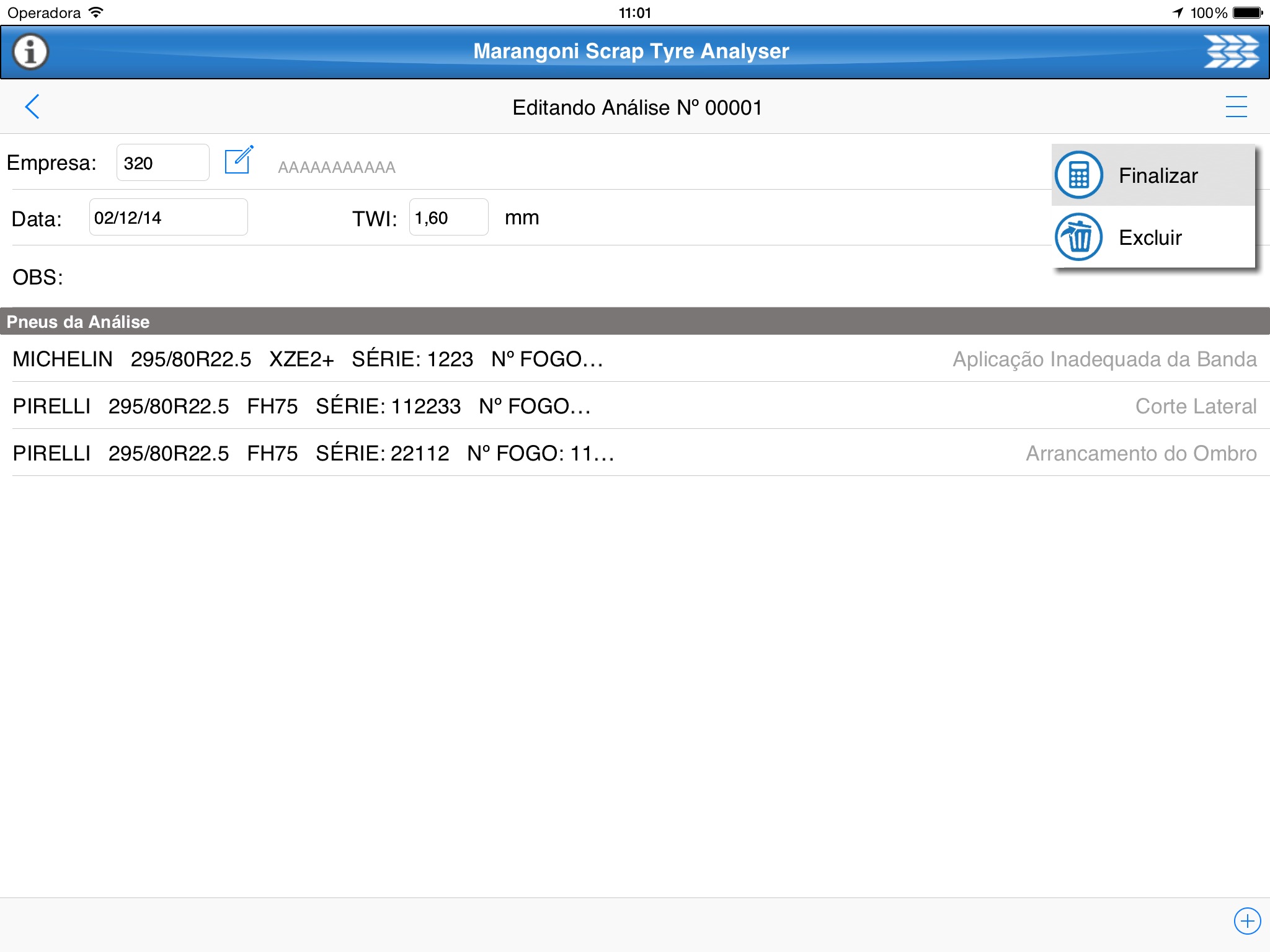 Marangoni Scrap Tyre Analyser screenshot 3