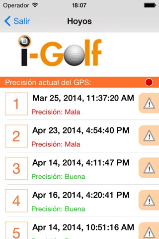 Golf posicionamiento de hoyos screenshot 2