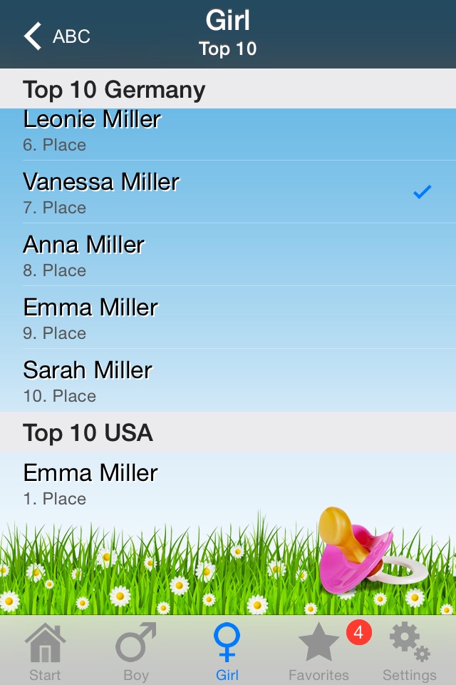 Baby Names - Top 10 Worldwide screenshot 3