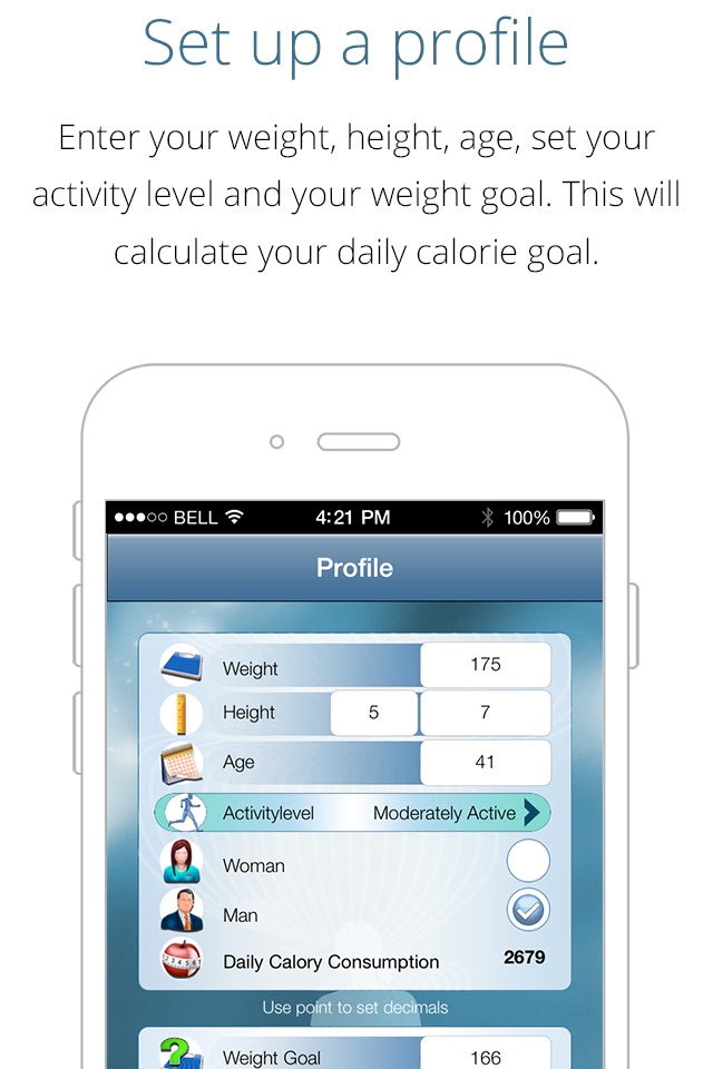 Calorie Counter Free - lose weight, gain fitness, track calories and reach your weight goal with this app as your pal screenshot 2