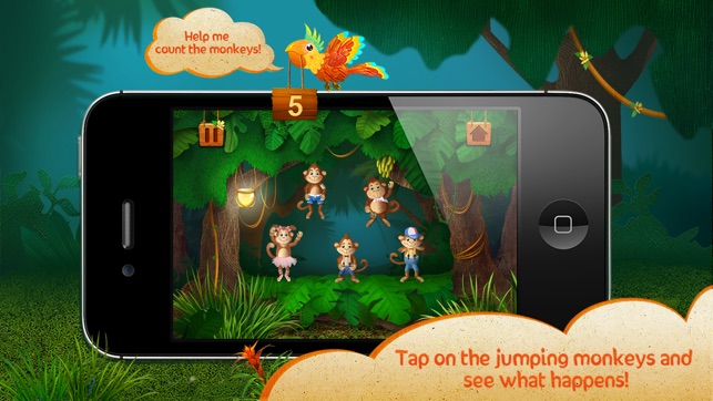 Five little monkeys jumping on the bed for toddler Free(圖2)-速報App