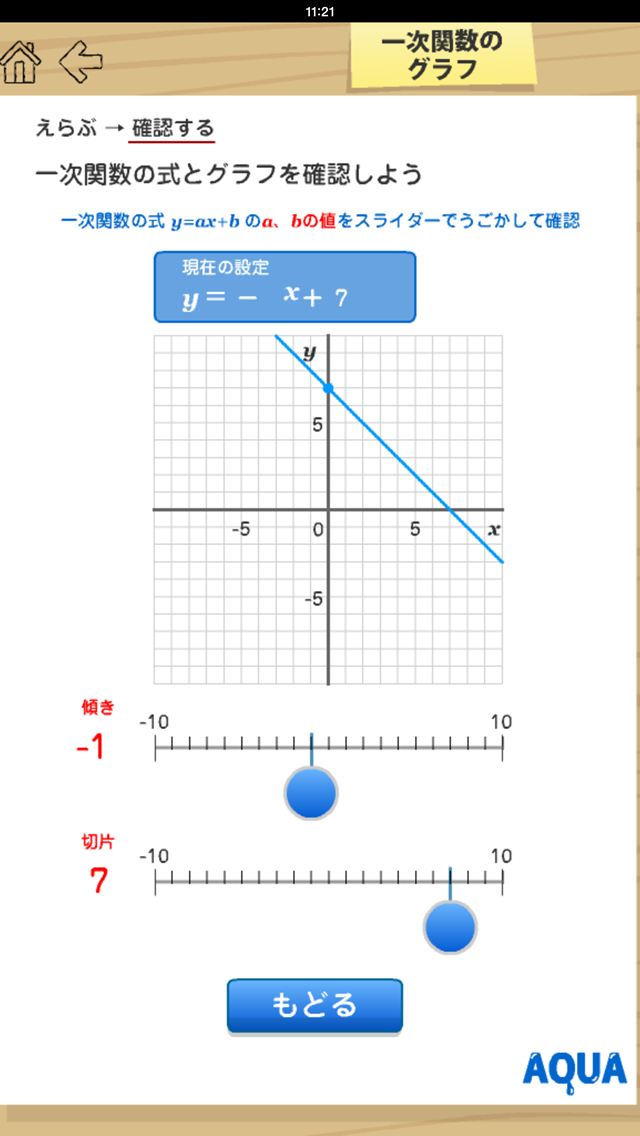 一次関数のグラフ さわってうごく数学「AQUAアクア」のおすすめ画像2