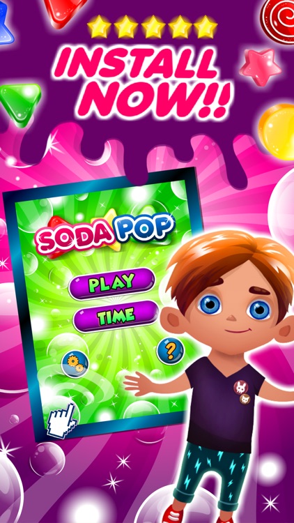 Soda Pop Mania Match-3 - be a mars hero to beat hungry babies monsters screenshot-4